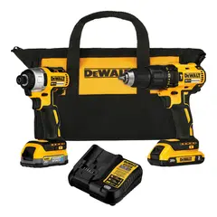 Dewalt - Combo Taladro Percutor 1/4" + Atornillador de 1/2" 20V Max Con Bateria