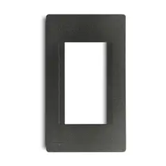 Veto - Placa Decorativa con Bastidor Metálico con Hueco para 3 Módulo Grafito