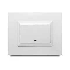 Veto - Apagador Simple 16 Amp con Luz Piloto + Placa Decorativa Blanco