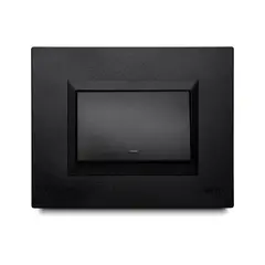 Veto - Apagador Esc. Simple 16 Amp con Luz Piloto + Placa Decorativa Negro