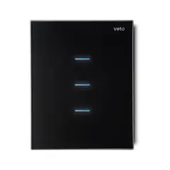 Veto - Apagador Triple Inteligente WiFi Negro 200W por Circuito