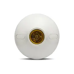 Veto - Socket Plafón para Focos con Rosquilla Tipo E27 Blanco 125 / 250V 1A