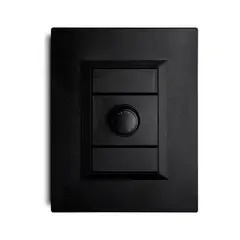 Veto - Dimmer Simple de 400W Armado con Placa Decorativa Negro
