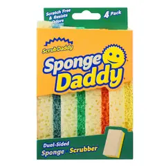 Scrub daddy - Fibra más esponja Sponge Daddy con 4 Piezas
