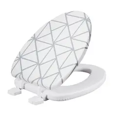 Mayfair - Asiento Acojinado Alargado Cerrado Con Tapa Blanco.