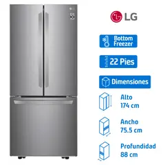 Lg - Refrigerador 22 pies3 French Door Gris
