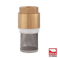 Dica - Válvula de pie o pichancha con canastilla de acero inoxidable c.25