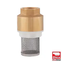 Dica - Válvula de pie o pichancha con canastilla de acero inoxidable c.19