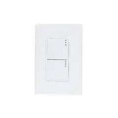 Igoto - Placa Lugano de 3 Módulos, 2 Apagadores 1.5, Blanco