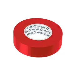 Argos - Cinta Aislante de Vinil 19 mm x 18M Rojo