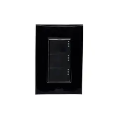 Igoto - Placa Lugano de 3 Modulos con 3 Apagadores Sencillos de 1 Modelo