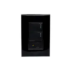 Igoto - Placa Lugano de 3 Modulos con 2 Apagadores y 1 Contacto Sencillo