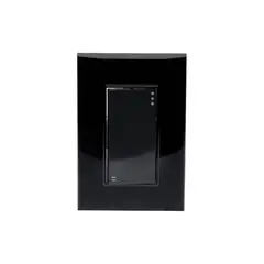 Igoto - Placa Lugano de 3 Modulos con 1 Apagador Escalera Acabado Negro