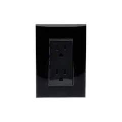 Igoto - Placa con Contacto Duplex Lugano, Negro