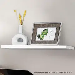 Maderkit - Repisa flotante blanca 90 cm