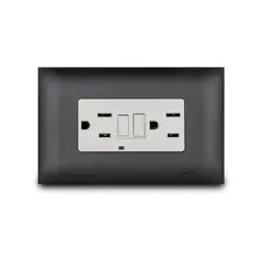 Veto - Contacto Doble con Interruptor de Circuito x Falla a Tierra de 15 Amp