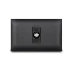 Veto - Toma Coaxial F Simple Armada con Placa Vive Negro