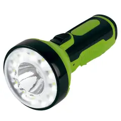 Aksi - Linterna Jungle Explorer Verde Led 2W + 12 SMD (800 Mah)