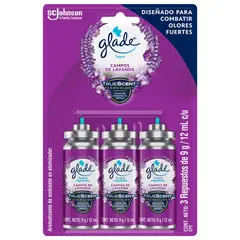 Glade - Aromatizante aerosol toque magico 3 pack lavanda