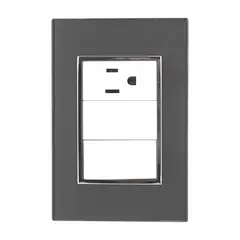 Sanelec - Placa Apagador Escalera y Contacto Humo