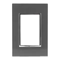 Sanelec - Placa Apagador Sencillo, Humo