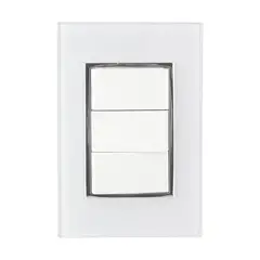 Sanelec - Placa Apagador Triple Blanco