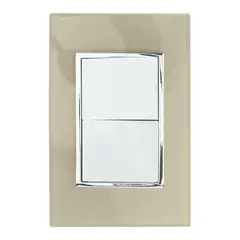 Sanelec - Placa Apagador Doble Champagne
