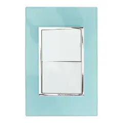 Sanelec - Placa Apagador Doble Aqua
