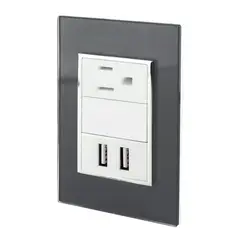 Sanelec - Placa Contacto Usb y Contacto Humo