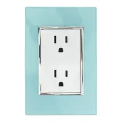 Sanelec - Placa Contacto Doble, Aqua