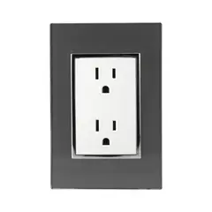 Sanelec - Placa Contacto Doble, Humo