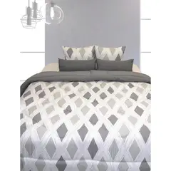 Just Home Collection - Edredón King Size Reversible Palermo Gris