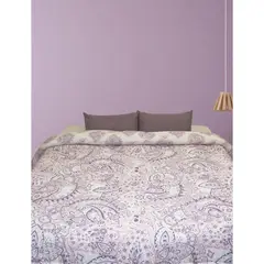 Just Home Collection - Edredón Matrimonial Reversible Siena Lila
