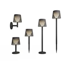 New Garden - Lámpara solar para exteriores Greta 5 en 1 Negro