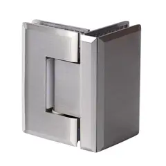 Bruken - Bisagra Vidrio-Vidrio a 90º Doble Acción para 25 Kg para Puertas de Cristal Templado de 8 mm