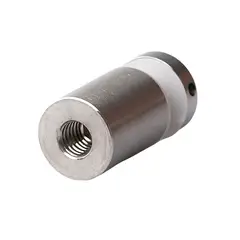 Bruken - Soporte Tubular para Vidrio 19 X 25 con Fijación a Muro para Vidrio Templado de 6 a 10 mm