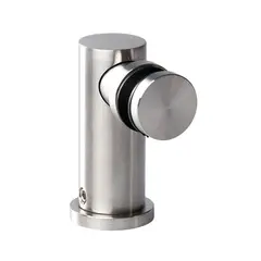 Bruken - Conector Muro-Vidrio 90º con Chapetón para Vidrio de 8 a 12 mm