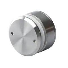 Bruken - Conector con Chapetón Base Ajustable para Vidrio Templado de 10 a 12 mm Requiere Perforación en el Vidrio Carga Máxima 50 Kg