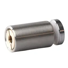 Bruken - Soporte Tubular para Vidrio 25 X 40 con Fijación a Muro para Vidrio Templado de 6 a 10 mm