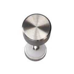 Bruken - Conector con Chapetón y Base Recta Carga Máxima 40 Kg para Vidrio Templado de 10 a 19 mm