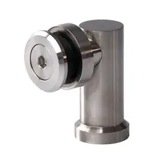 Bruken - Conector para Vidrio de 8 a 12 mm Murovidrio 90º Incluye Tornillo con Taquete Expandible