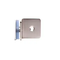 Bruken - Clip para Vidrio Fijo a 90º se Fija a Muro para Vidrio Templado de 10 a 12 mm el Vidrio Requiere Perforación