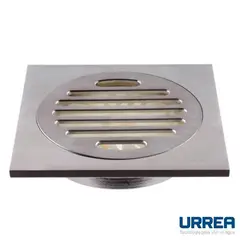 Urrea - Coladera Cuadrada Rejilla Redonda Inoxidable