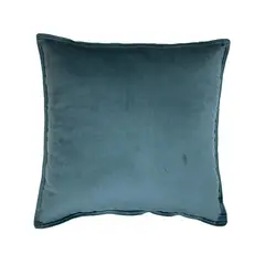 Just Home Collection - Cojín terciopelo turquesa 50x50 cm