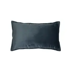 Just Home Collection - Cojín terciopelo gris rectangular 30x50 cm