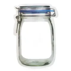 Kikkerland - Bolsas con zipper grandes 2 piezas Mason Jar