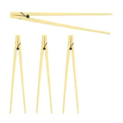 Kikkerland - Juego de 4 pinzas de madera para sushi