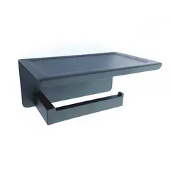 Pidsa - Portapapel con repisa acabado negro mate