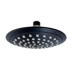 Pidsa - Regadera redonda plástica antisarro 6 1/8" cromo/negro