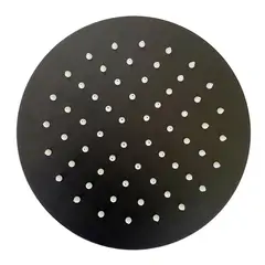 Pidsa - Regadera redonda ultradelgada 8" negro